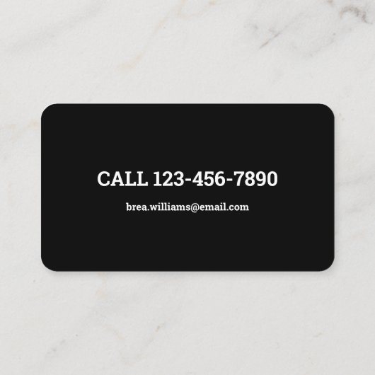 カイロプラクティックカイロプラクターマッサージ手動セラピスト 名刺 (裏面)