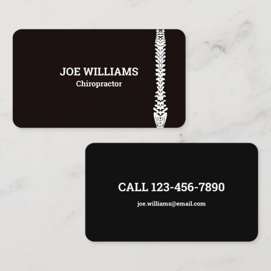 カイロプラクティックカイロプラクターマッサージ手動セラピスト 名刺 (正面/裏面)