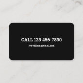 カイロプラクティックカイロプラクターマッサージ手動セラピスト 名刺 (裏面)