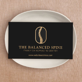 カイロプラクティックカイロプラクターロゴブラック 名刺