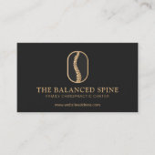 カイロプラクティックカイロプラクターロゴブラック 名刺 (正面)