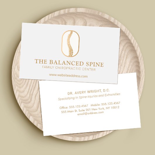 カイロプラクティックカイロプラクターロゴ 名刺