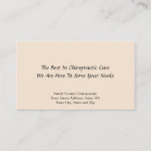 カイロプラクティックカイロプラクター名刺 名刺 (裏面)