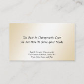 カイロプラクティックカイロプラクター名刺 名刺 (裏面)