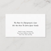 カイロプラクティックカイロプラクター名刺 名刺 (裏面)