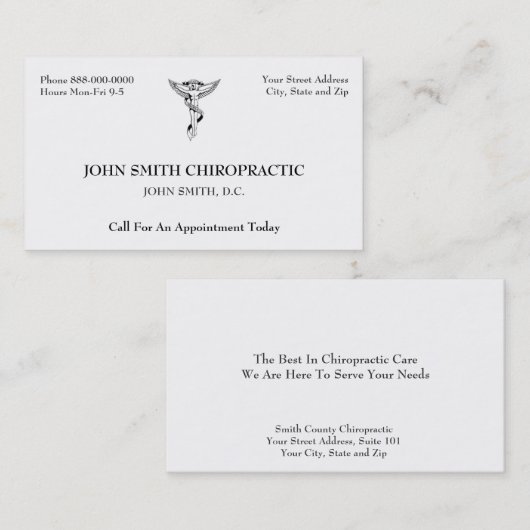 カイロプラクティックカイロプラクター名刺 名刺 (正面/裏面)