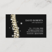 カイロプラクティックカイロプラクター白熱［赤熱］光を放つ背 予約カード (正面)