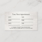 カイロプラクティックカイロプラクターX線脊椎調整 予約カード (裏面)