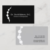 カイロプラクティックカスタムの脊椎ロゴカイロプラクター 名刺 (正面/裏面)