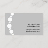 カイロプラクティックカスタムの脊椎ロゴカイロプラクター 名刺 (裏面)