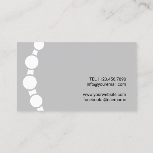 カイロプラクティックカスタムの脊椎ロゴカイロプラクター 名刺 (裏面)