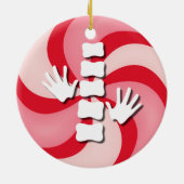 カイロプラクティックキャンデーのクリスマスのオーナメント セラミックオーナメント (裏面)