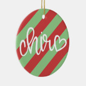 カイロプラクティッククリスマスオーナメント、カイロプラクティック、 セラミックオーナメント (右)