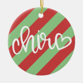 カイロプラクティッククリスマスオーナメント、カイロプラクティック、 セラミックオーナメント (正面)
