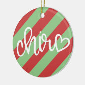 カイロプラクティッククリスマスオーナメント、カイロプラクティック、 セラミックオーナメント (左)