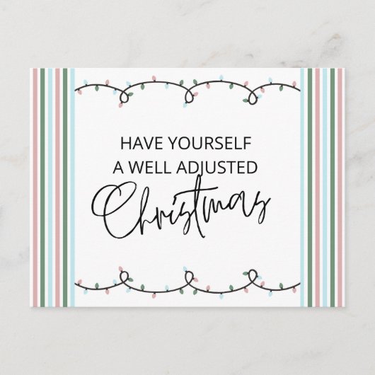 カイロプラクティッククリスマスカード、カイロプラクティック、チロ ポストカード (正面)