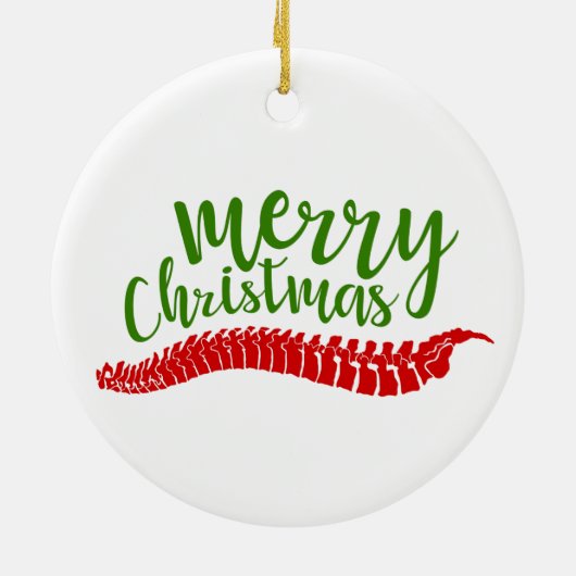 カイロプラクティッククリスマス、カイロプラクティックギフト、チロ セラミックオーナメント (裏面)