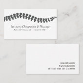 カイロプラクティッククリニックの健康と健康 名刺 (正面/裏面)