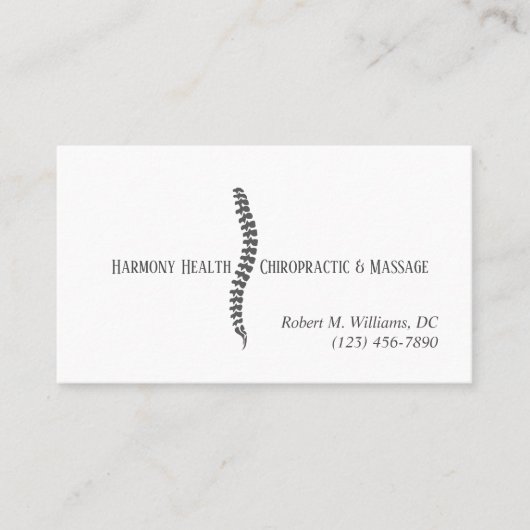 カイロプラクティッククリニックの健康と健康 名刺 (正面)