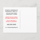 カイロプラクティックコラージの再有効化取り消しポストカード ポストカード (裏面)