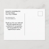カイロプラクティックサンキューカード ポストカード (裏面)
