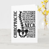 カイロプラクティックスパインセラピストチロカイロプラクター カード (黄色い花)