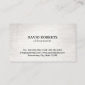 カイロプラクティックスパインセラピストブラックカイロプラクター 名刺 (裏面)