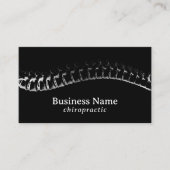 カイロプラクティックスパインセラピストブラックカイロプラクター 名刺 (正面)