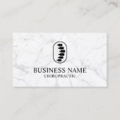 カイロプラクティックスパインロゴカイロプラクター大理石 名刺 (正面)
