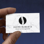 カイロプラクティックスパインロゴトレンディー大理石カイロプラクター 名刺