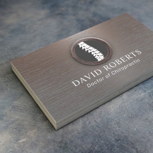 カイロプラクティックスパインロゴヴィンテージメタルカイロプラクター 名刺