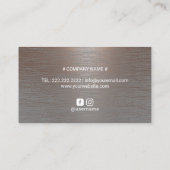 カイロプラクティックスパインロゴヴィンテージメタルカイロプラクター 名刺 (裏面)