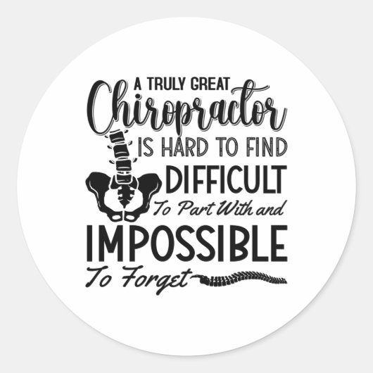 カイロプラクティックチロスパイントゥル素晴らしカイロプラクター ラウンドシール (正面)