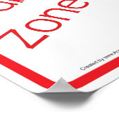 カイロプラクティックノーサブルクセンションゾーンウォールサイン ポスター (角)