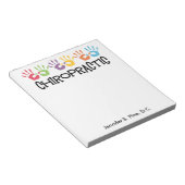 カイロプラクティックハンズメモパーソナライズされた帳 ノートパッド (アングル)