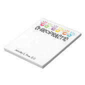 カイロプラクティックハンズメモパーソナライズされた帳 ノートパッド (回転)