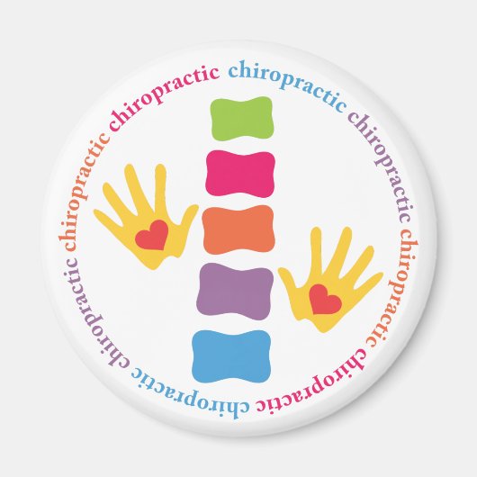 カイロプラクティックハンド及び背骨マグネット マグネット (正面)