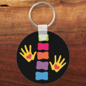 カイロプラクティックハンド&スパインキーチェーン キーホルダー (正面)