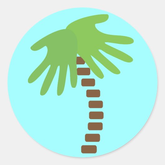 カイロプラクティックパームツリーシール ラウンドシール (正面)