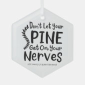 カイロプラクティックビジネスクリスマスホリデー同僚 ガラスオーナメント (正面)