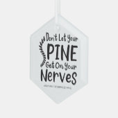 カイロプラクティックビジネスクリスマスホリデー同僚 ガラスオーナメント (正面左)