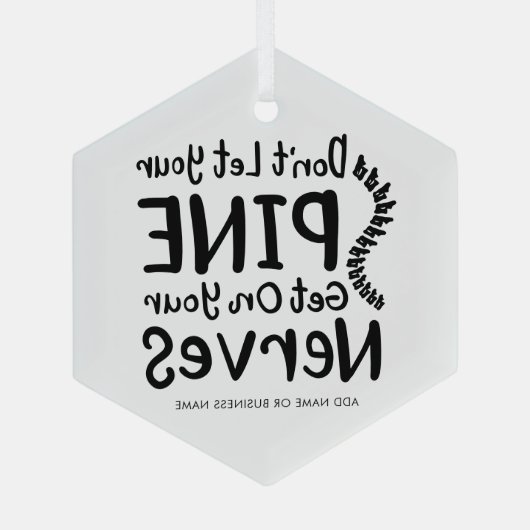 カイロプラクティックビジネスクリスマスホリデー同僚 ガラスオーナメント (裏面)