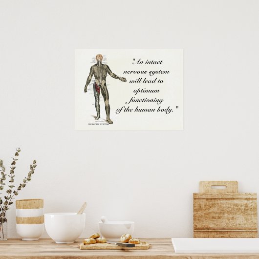 カイロプラクティックヘルス引用文とことわざ ポスター (キッチン)