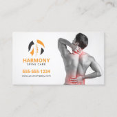 カイロプラクティックマッサージセラピーカイロプラクターオレンジ 名刺 (正面)