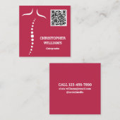 カイロプラクティックマッサージQRコード スクエア名刺 (正面/裏面)