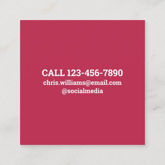 カイロプラクティックマッサージQRコード スクエア名刺 (裏面)