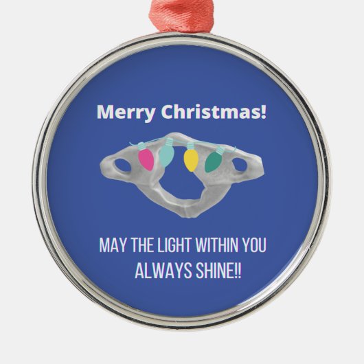 カイロプラクティックメリークリスマス！ メタルオーナメント (正面)