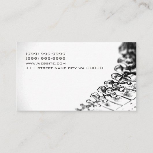 カイロプラクティックモダンカイロプラクター診療所 名刺 (裏面)