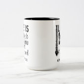 カイロプラクティックライフは同僚と連携した場合に向上 ツートーンマグカップ (中央)