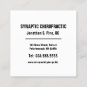 カイロプラクティックワードコラージュカイロプラクティック スクエア名刺 (裏面)